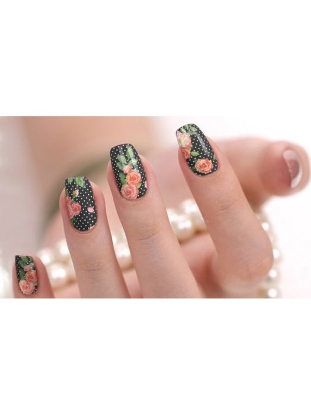 Candied Nails Real Nail Polish Wraps Floral Design